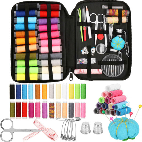 TG63649 SCHNEIDER-KIT NÄHWERKZEUG-ZUBEHÖR XL-FADEN-NADELN Lineal + Etui