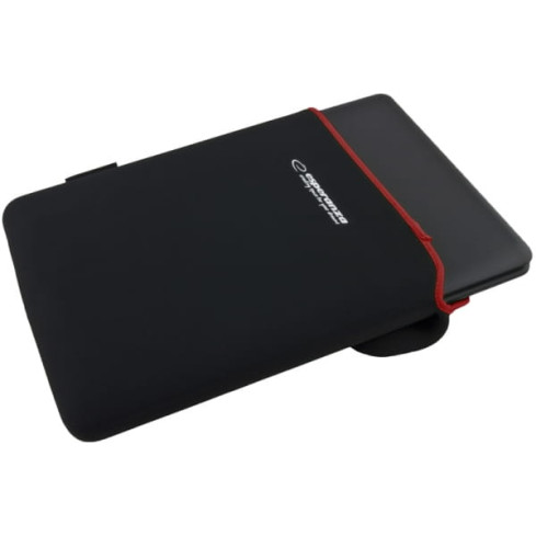 Hülle für Notebooks und Laptops, Schutzhülle, bis 15,6 Zoll, rot-schwarz