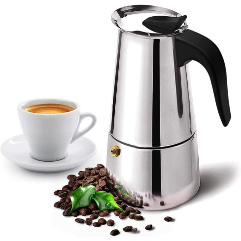 TG56285 Stahlkaffeemaschine für 2 Tassen MAKINETKA Teebrüher 100ml