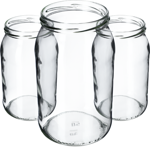 PAC900/82-1 GLASBECHER 900 ml für Essiggurken, Konserven, Honig, Relish, Soßen usw