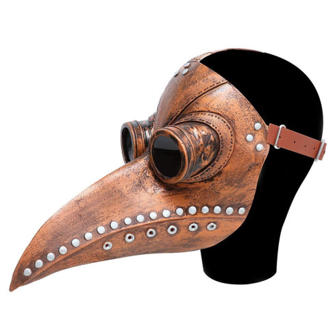Maske des Pestdoktors, Steampunk, mit langem Schnabel, Kostüm, Halloween