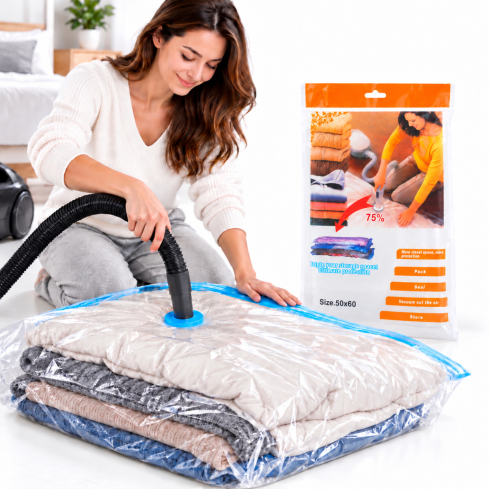 AG91 Vakuumbeutel für Kleidung, Vakuumbeutel 50 x 60