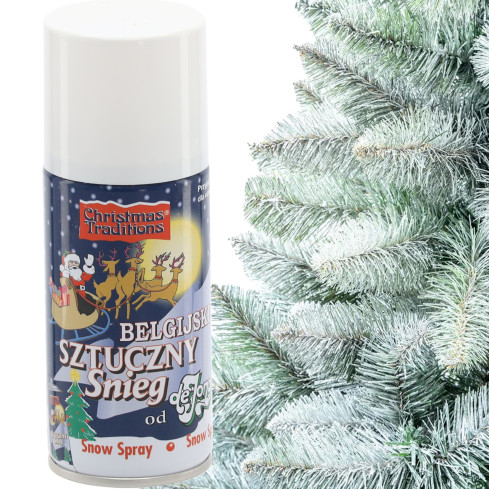 Künstlicher Schnee im Sprühdosenformat, Original aus Belgien, für den Weihnachtsbaum und Fenster, Weihnachtsschmuck, 150 ml