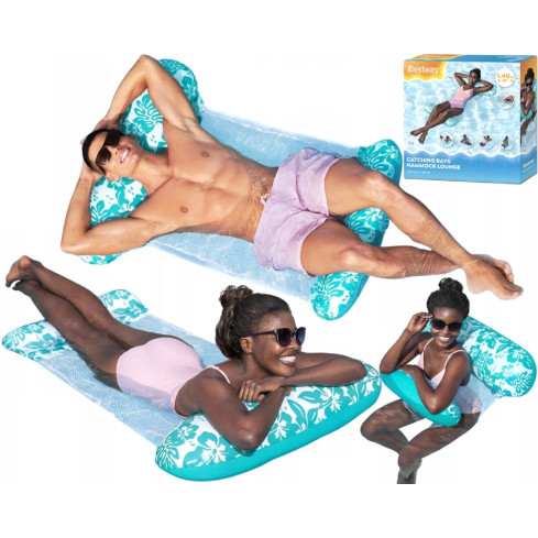 43839 Schwimmende Hängematte, aufblasbare Hängematte, 2 Luftkammern, Bestway, 1.4 X 0.87 M TO 100KG