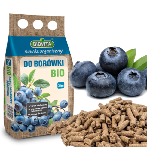 Organischer Dünger für Heidelbeeren, Granulat für Heidelbeeren, BIO, natürlich, Biovita 3 kg