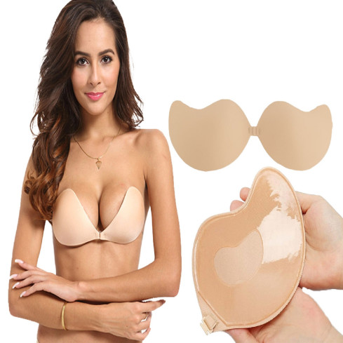 TG55973-C SELBSTTRAGENDER BH C PUSH UP RÜCKENFREIER HOCHZEITS-BH