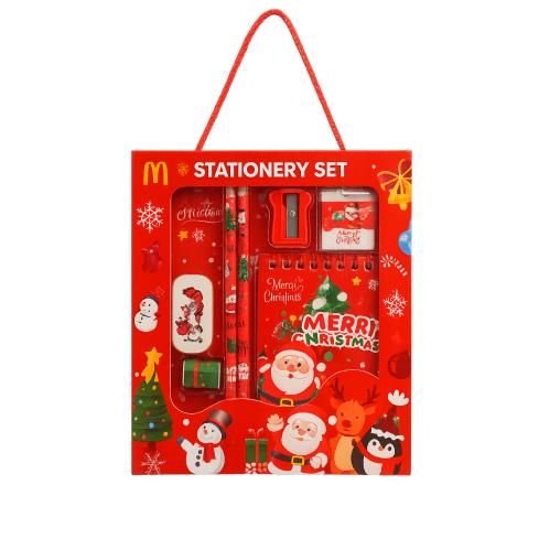 TG81339 BLEISTIFTSET NOTIZBUCH LINEAL RADIERGUMMI WEIHNACHTSWUNDER