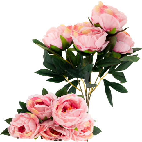 CV15008-13 Strauß mit 5 Pfingstrosen, Pfingstrose, künstliche Blumen, rosa