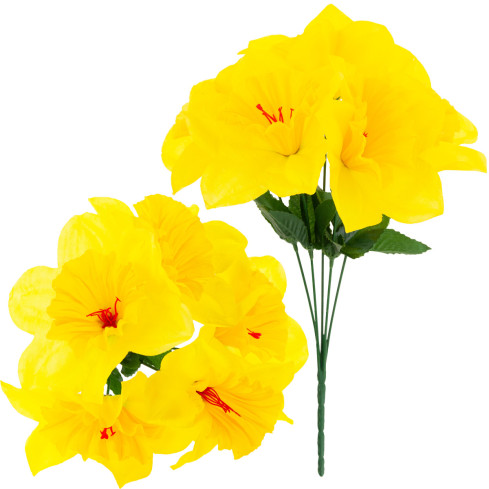 CV22105 Narzissen-Strauß, 5 Stück, künstliche Zierblumen, Narzissen im Strauß