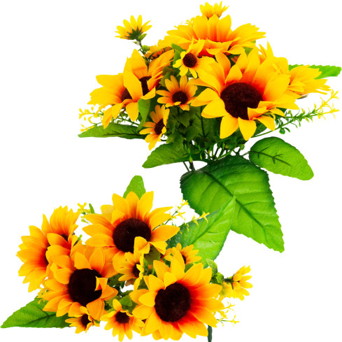 CV26503 Sonnenblume, Strauß aus künstlichen Sonnenblumen, Blumen für die Vase oder als Tischdekoration