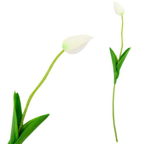 CV26799-1 KÜNSTLICHE TULIPANEN GUMMED WHITE SCHÖN WIE LIVE PIANO TULIPS Schilf