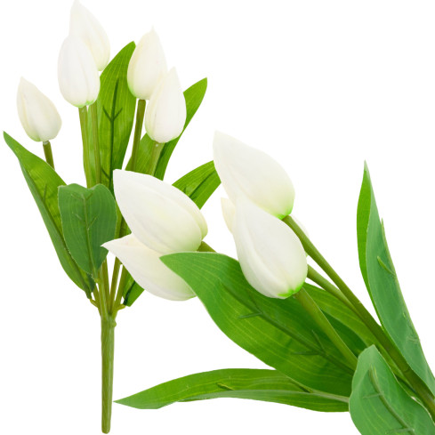 CV26806-1 TULPENSTRAUSS WEISS SCHÖN WIE LEBEN SCHAUMTULPEN KÜNSTLICH