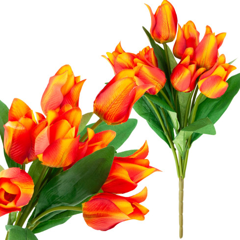 CV26811-4 TULIP GROSSER TULPENSTRAUSS X9 KUNSTBLUMEN TULPEN IN SILIKO BOUQUET
