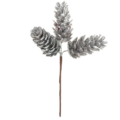 CV29786-1 PICKET HISSEL 3pcs Silber für Weihnachtsbaum für Brokat Stroboscope