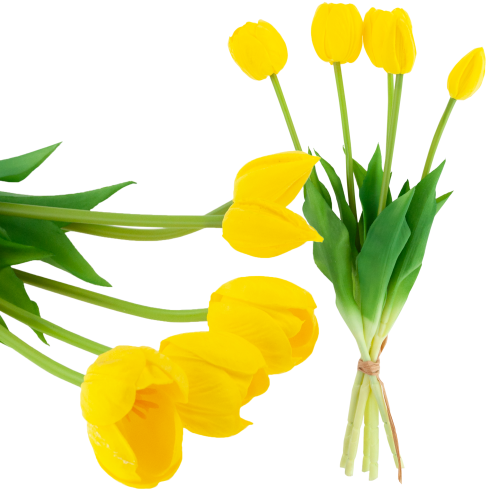 CV31218-4 BUUKET VON TULPEN GUMA PIANO x 5 Stück GELB PERFORIERT REALISTISCH