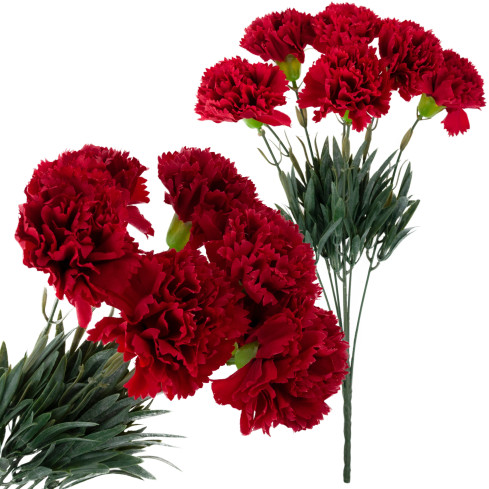 CV33067-4 NELKEN STRAUSS NELKEN DICHTE ZWEIGE BLÄTTER STIELE BLUMEN WIE LEBENDIG