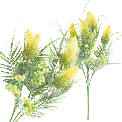 CV38674-2 BUNCH GRASBLÄTTER OSET BLUMEN x 5 GELB