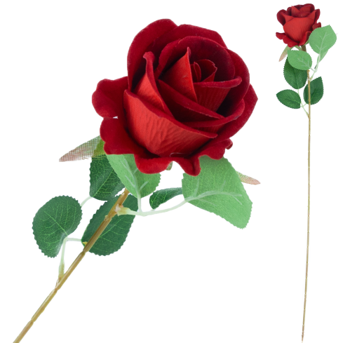 CV40108-2 rote Velours-Zierrose, einzeln