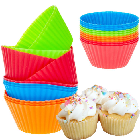DD47 SILIKON-MUFFINFORMEN MUFFIN-SET MIT 12 STÜCK ZUM BACKEN