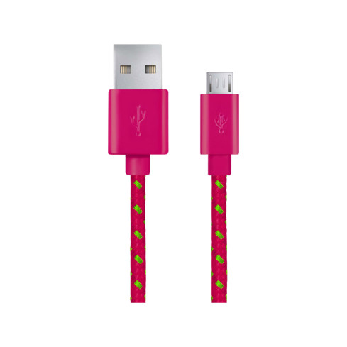 EB175PG ESPERANZA MICRO USB 2.0 A-B M/M 1.0M GEFLOCHTENES KABEL ROSA