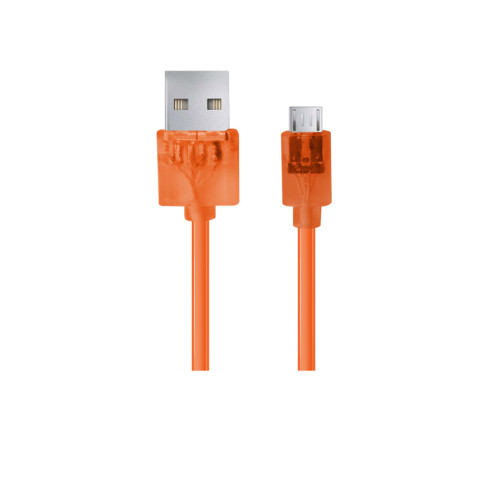 EB184O ESPERANZA MICRO USB 2.0 A-B M/M 1.0M KABEL ORANGE TRANSPARENT