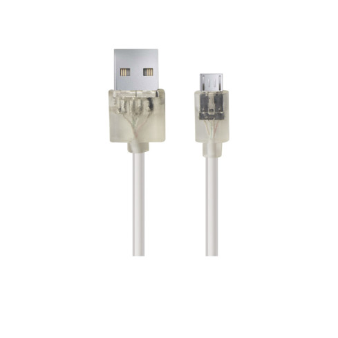 EB185W ESPERANZA MICRO USB 2.0 A-B M/M KABEL 1.5M WEISS TRANSPARENT