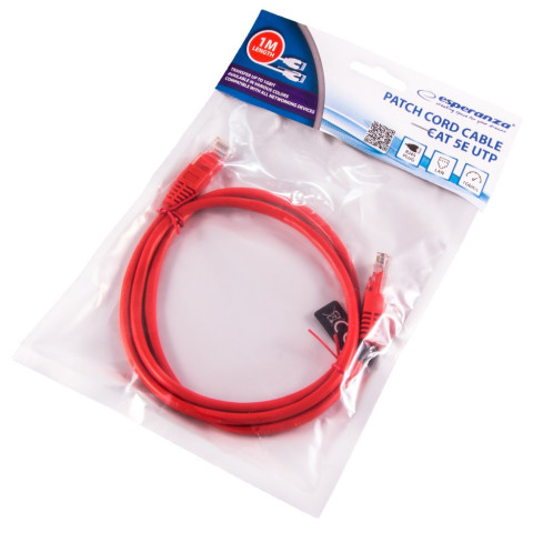 EB273R UTP-Kabel, Cat 5e, Patchkabel, 1 m, rot
