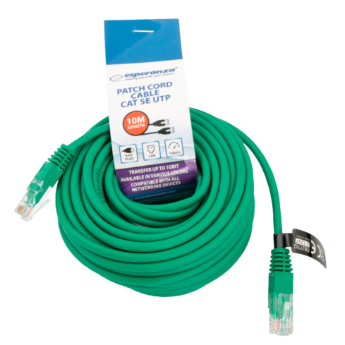 EB277G UTP CAT 5E PATCHKABEL 10M GRÜN