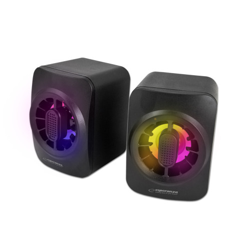 2.0-USB-Lautsprecher mit LED-Beleuchtung „Rainbow Sakara Esperanza“ EGS104