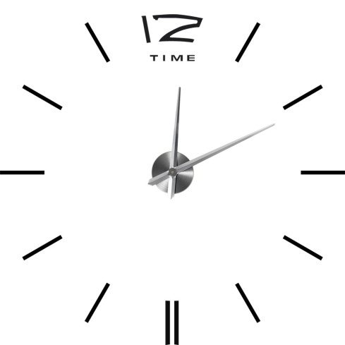 ES512A SAN MARINO 3D DIY Wanduhr schwarz groß