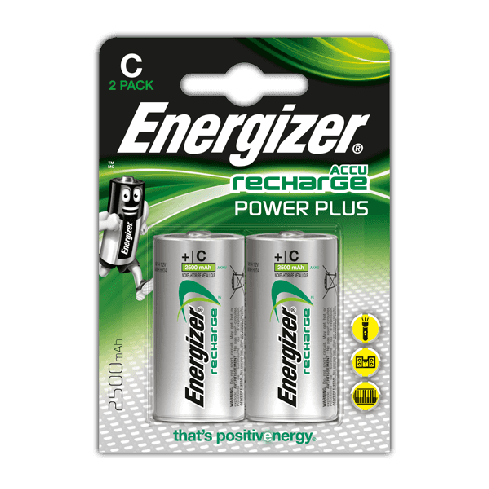 EN13 ENERGIZER C HR14 2500MAH 2PCS POWER PLUS C WIEDERAUFLADBARE BATTERIEN