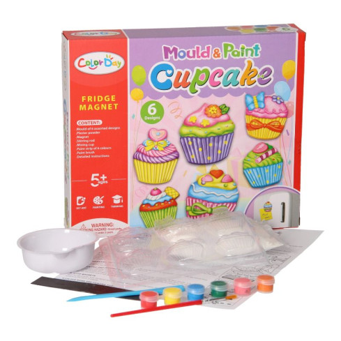 TG67288 Magnete – Kreatives DIY-Set zum Selbermachen: Cupcakes für den Kühlschrank