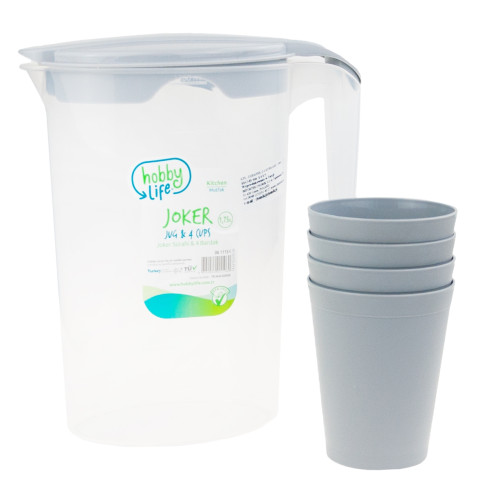 HOB061115 KRUG MIT 4 TASSEN 1,75L