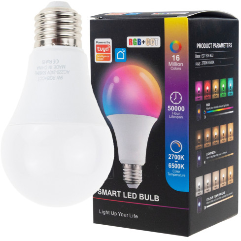 IM025 Smart-LED-Glühbirne E27 von Tuya, intelligent, RGB-steuerbar, 2700 K–6500 K