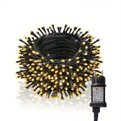 LED-Lichterkette 500 L, warmweiß, Weihnachtsbaum, Weihnachtsbeleuchtung, für drinnen und draußen, 3+25 m