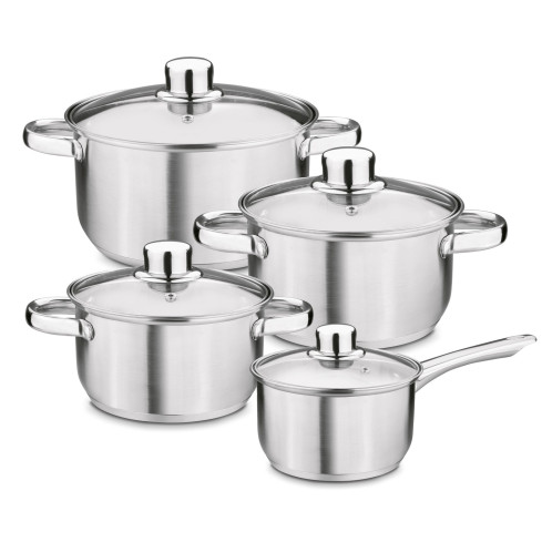 Edelstahl-Topfset, Töpfe mit Deckeln, Tadar, Bahama II, 8-teilig