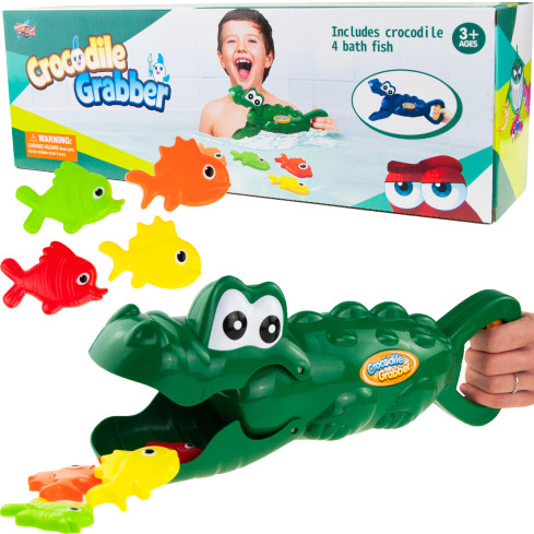 KSL745035 Wasserspielzeug für die Badewanne oder den Strand – Fischfänger in Form eines Krokodils