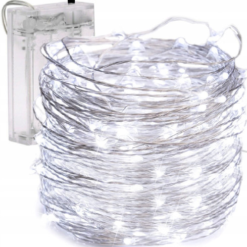 TG66263-1 DRAHT LICHTER 80 LED MICRO GARLANDE KALT WEISS AA