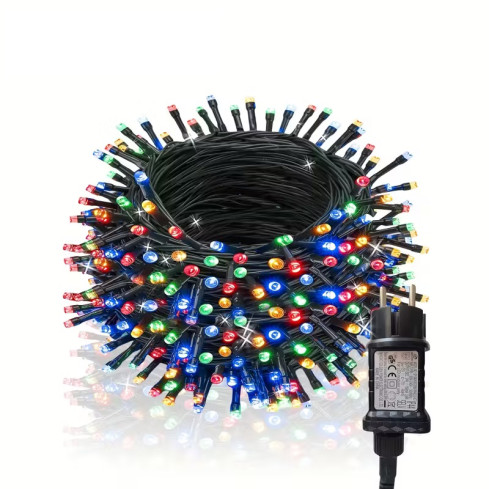 LED-Lichterkette 500 L, mehrfarbig, Weihnachtsbaum, weihnachtlich, für den Außen- und Innenbereich, 3+25 m