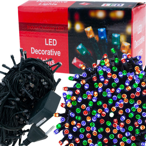 LM100 Weihnachtsbaumbeleuchtung, 100 LED, mehrfarbig, 8 Leuchtmodi