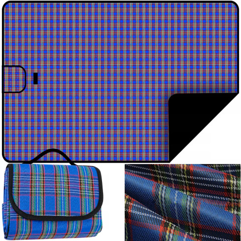 TG64612 PICNIC PICNIC MAT TURISTIC PLAIN PLAIN SPRAYING BLanket 145x80cm kariert