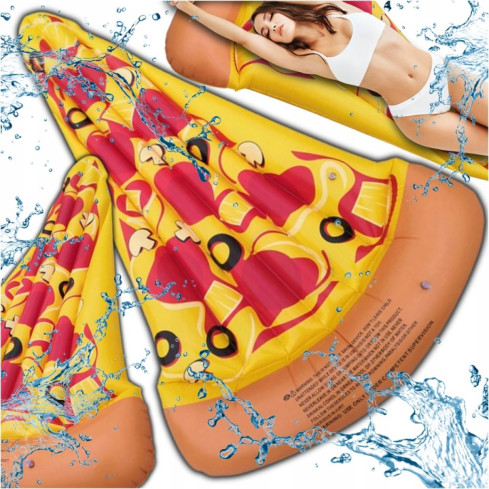 TG48106-2 STRAND MATRATZE PIZZA AUFBLASBAR FÜR SCHWIMMEN GROSSE KOMFORTABLE MEER POOL URLAUB