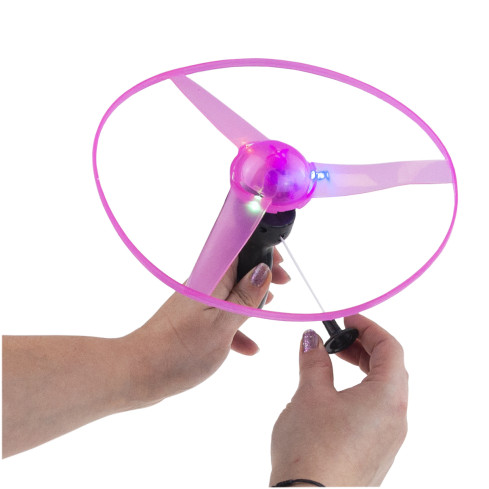 TG77580 FLIEGENDE SCHEIBE LAUNCHER PROPELLER LEUCHTET RGB GROSS