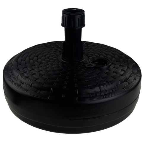 Mpor-S433 Rattan-Sockel für Gartenschirm, Schirmständer mit rundem XXL-Sockel