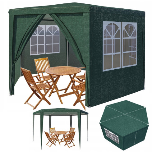 TG77597-1 GARTEN ZELT KOMMERZIELLEN PAVILLON GAZEBO FÜR TERRASSE 2X2X2.5M