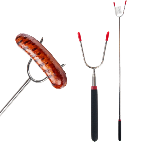 NN95 LAGERFEUER STICK WURST GABEL TELESKOP KLAPPBAR GABEL BBQ GRILL