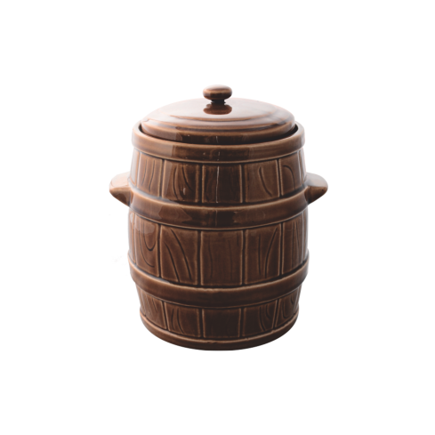 Luftdichtes Steingutfass zur Aufbewahrung von Sauerkraut und Gurken, 3 l