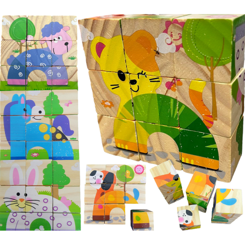 Tg50032 Baum-Composite-Puzzle 6in1 Tierpuzzle