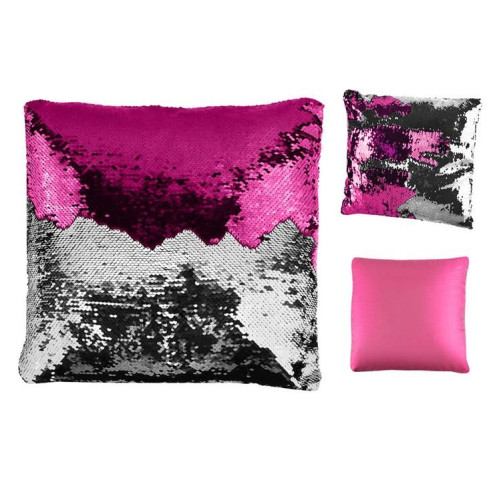 5439 Magic Pailletten Kissen Doppelseitig Großes Kissen rosa
