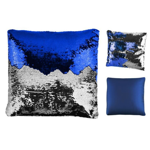 5441 Magic Pailletten Kissen Doppelseitig Großes Kissen blau